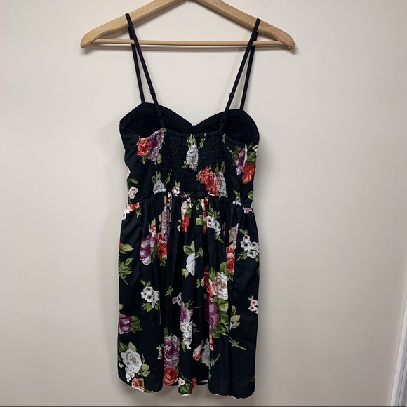 Band Of Gypsies Black Floral Fit & Flare Sundress - Picture 3 of 10